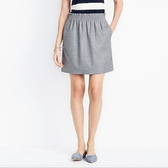 J. Crew Gray Sidewalk Wool Blend Mini Skirt Size 2 - Picture 2 of 7